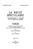 Récit Spéculaire (LE)