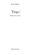 Verga; guida storico-critica